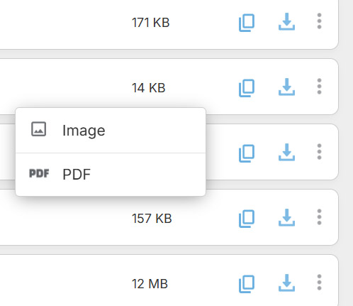 Convert images to PDF screenshot