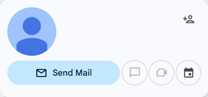 Gmail contact info pop-up example