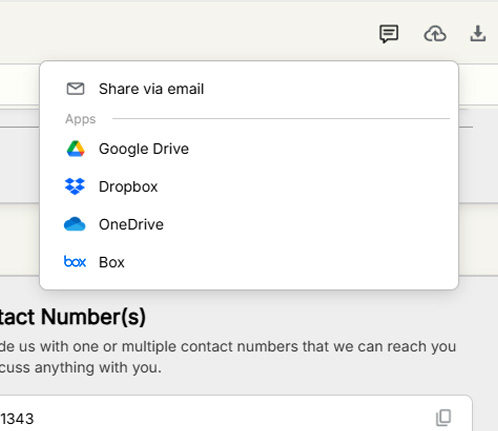 Sync to cloud storage screenshot