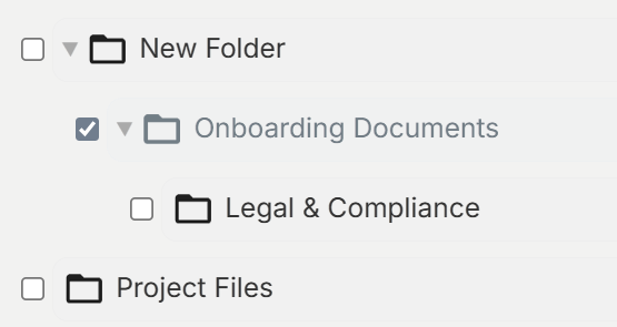 Organize in folders and subfolders