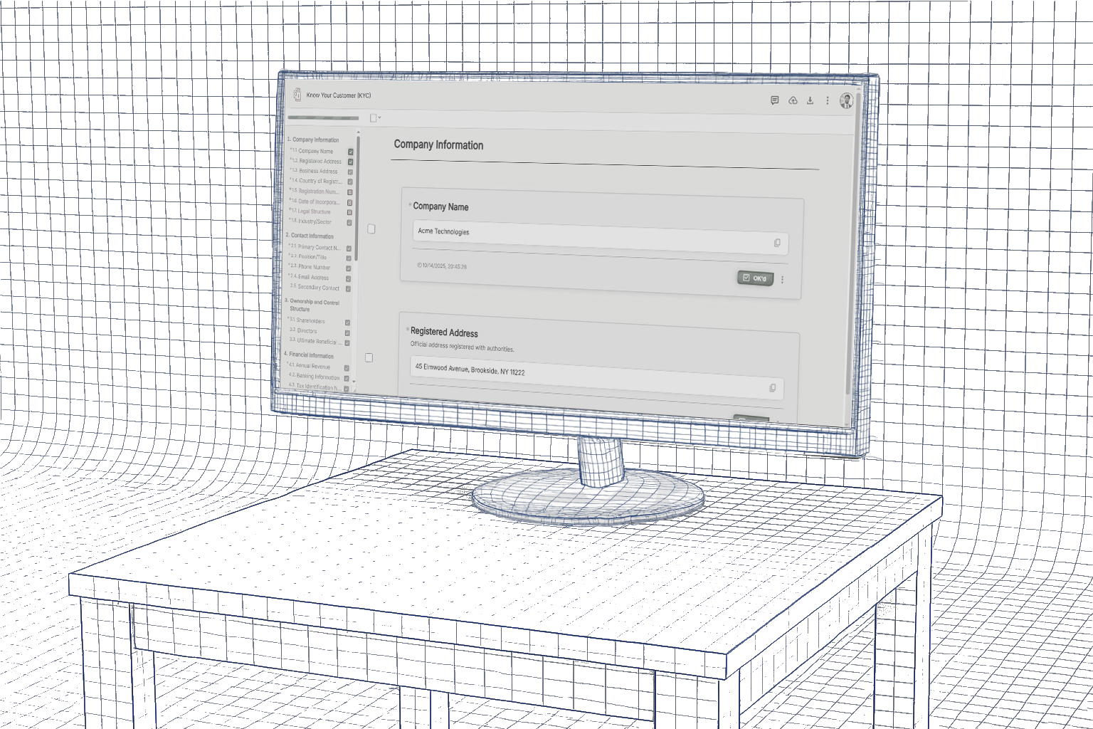 Configure custom links with your business domain mesh frame image