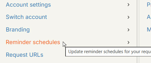 Navigate to Settings > Reminders page.