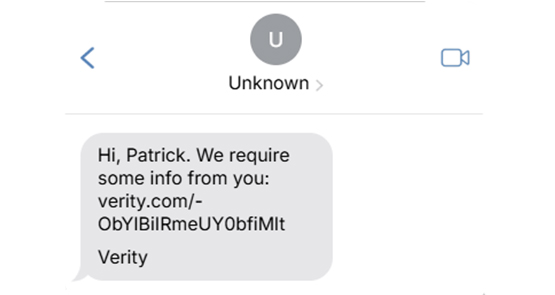 Custom SMS template example